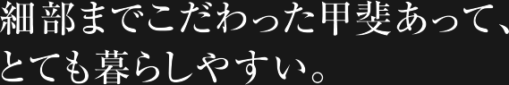 細部までこだわった甲斐あって、とても暮らしやすい。