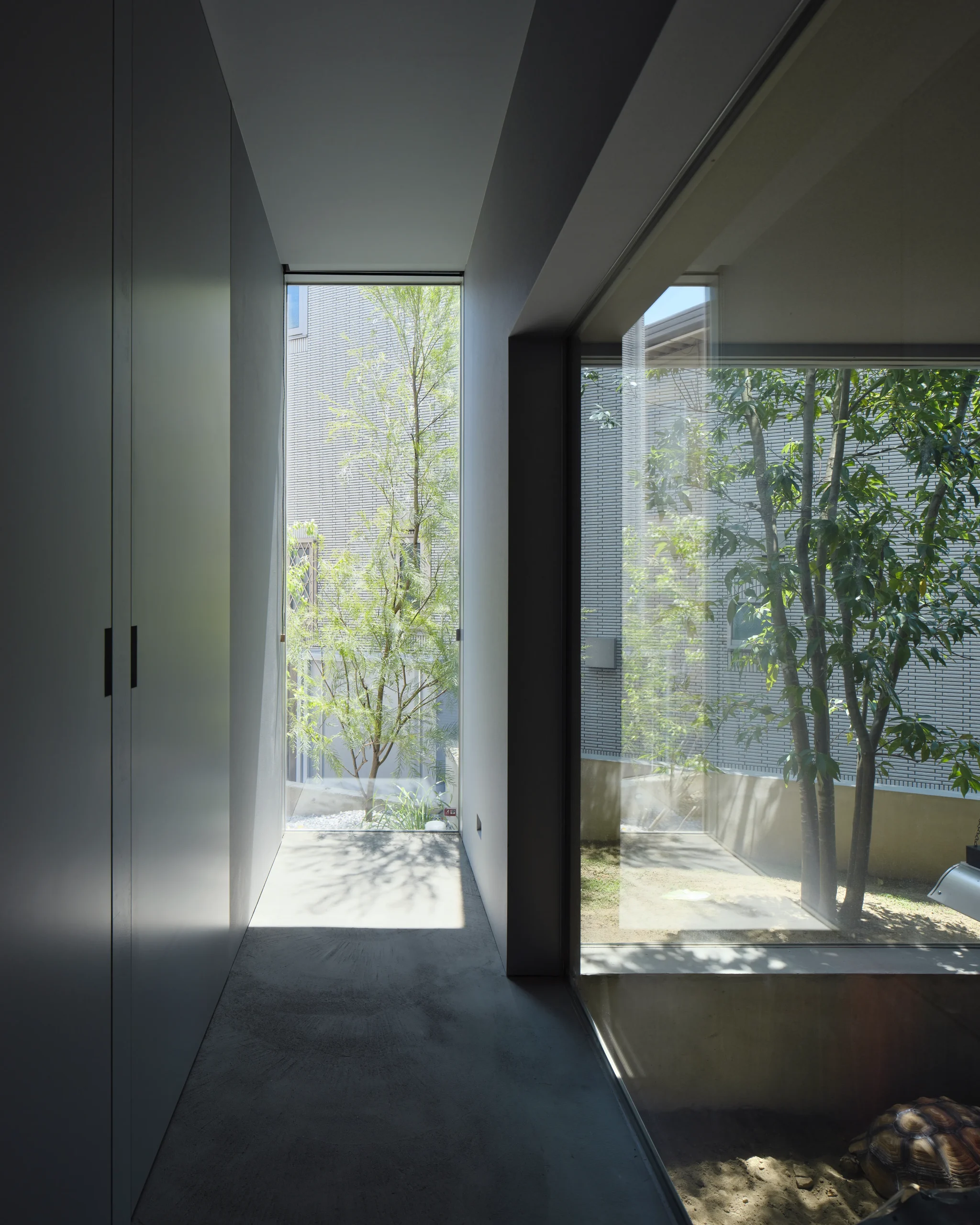 角地に建つ、<br />空と繋がるアウトドアリビングの家の施工事例画像